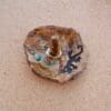 Brown ring dish with gecko, Pottery jewellery catcher, Ceramic ring holder, Primitive art dish - Image 3