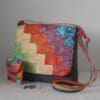 Rainbow patchwork messenger bag - Image 6
