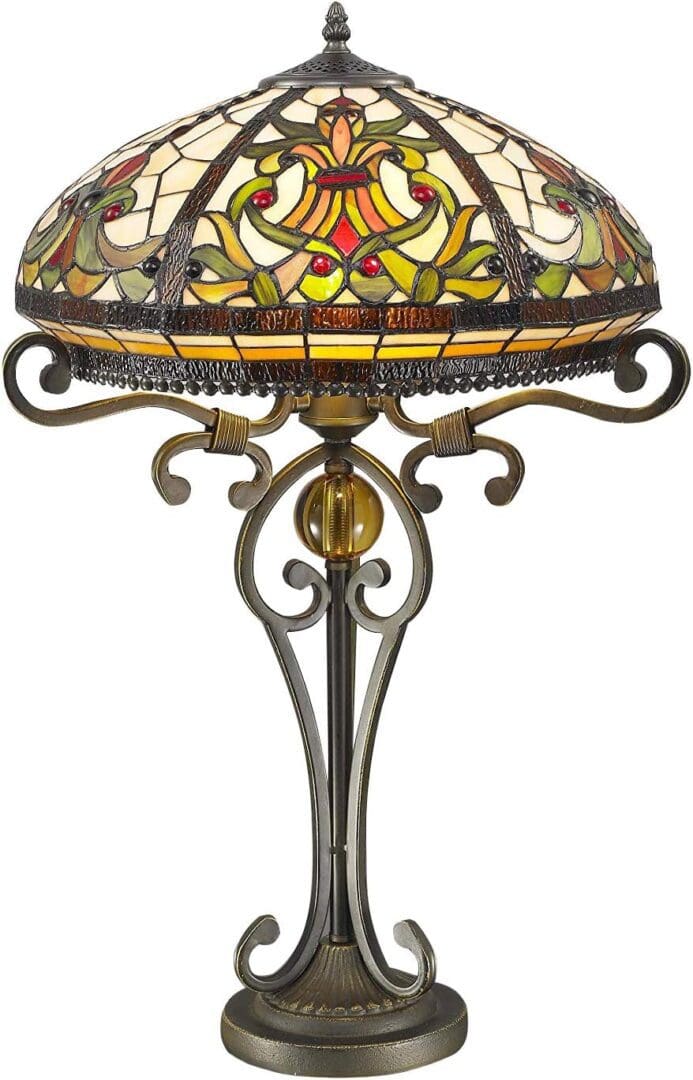 Tiffany Lamps, Real Stained Glass Handmade Tiffany Vintage Bedside
