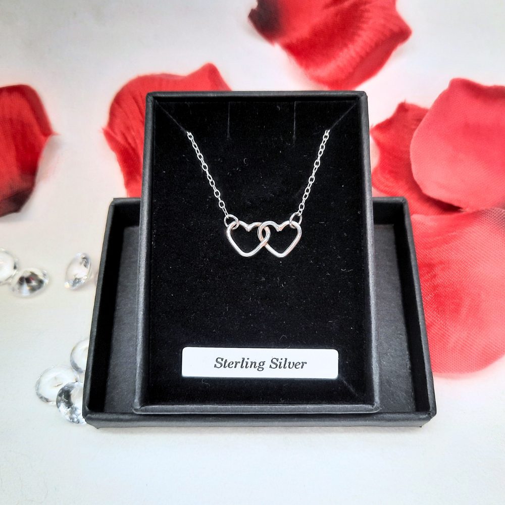 nicole two entwined heart necklace • mother & daughter, no matter wher -  EFYTAL Jewelry