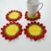 Rose Coasters with storage pot - Image 4
