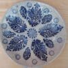 Blue and white paisley ceramic dish - Ring dish with Indian patterns - Trinket bowl - Handbuilt stoneware dessert bowl - Image 2