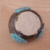 Blue ring dish with red heart, Ceramic ring holder, Trinket bowl, Handmade stoneware ring holder, Ceramic small dish Trinket dish - Image 5