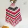 Crochet Shawl - Pink & Grey - Image 2