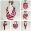 Crochet Shawl - Pink & Grey - Image 7