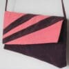 Peach and plum clutch bag - Image 4