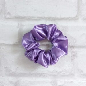Lilac satin scrunchie
