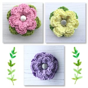 Crocheted Flower Brooch