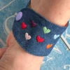 Pride Rainbow heart cuff bracelet festival jewellery - Image 4