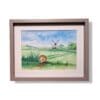 Original Hand Painted Watercolour illustration fine art print painting of an old Hedgehog on the Sussex South Downs