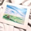 Original Hand Painted Watercolour illustration fine art print painting of an old Hedgehog on the Sussex South Downs - Image 6