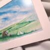 Original Hand Painted Watercolour illustration fine art print painting of an old Hedgehog on the Sussex South Downs - Image 4