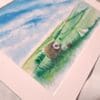 Original Hand Painted Watercolour illustration fine art print painting of an old Hedgehog on the Sussex South Downs - Image 3
