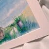 Original Hand Painted Watercolour illustration fine art print painting of a greedy Rabbit on the Sussex South Downs for charity - Image 3