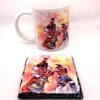 A Punch and Judy show on Weymouth Beach, Mug and Rock Slate Coaster with Gift Box set from my original watercolour painting. - Image 3