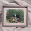 Original Hand Painted Watercolour illustration fine art print painting of Clapham Woods the Sussex South Downs for charity
