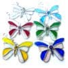birthstone butterfly stained glass suncatcher