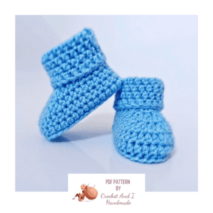 Crochet pattern for a pair of baby booties