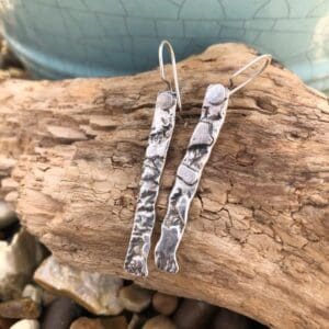 Recycled-Fused-Silver-Drop-Earrings