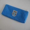 Blue pencil case featuring appliqued owls - Image 3