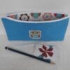 Blue pencil case featuring appliqued owls - Image 5