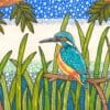 Kingfisher Greetings Card - Blank Inside.