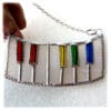 Piano Keyboard Stained Glass Suncatcher Handmade Rainbow - Image 2