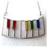 Piano musical suncatcher stained glass octave keyboard handmade