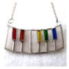 Piano Keyboard Stained Glass Suncatcher Handmade Rainbow - Image 3