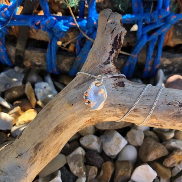 Silver-and-copper-water-cast-necklace