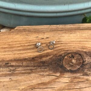 Hammered-Silver-Donut-Stud-Earrings