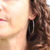 Recycled silver hammered hoop earrings made from recycled silver in 3cm, 4cm and 5cm diameter. Complete round hoops.