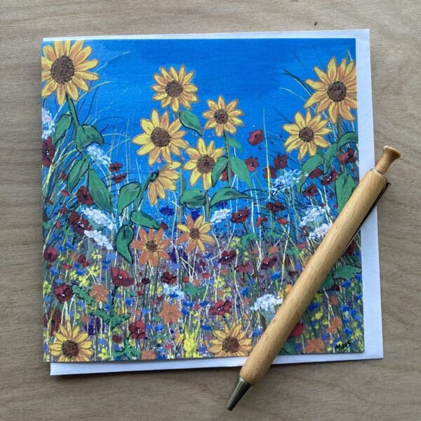 sunflower meadow card