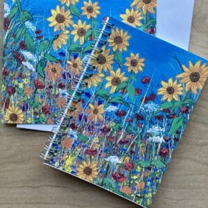 Sunflower notebook with card