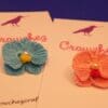 Crochet Miniature Orchid Brooch - Image 5