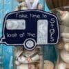 Caravan Sign embroidered retro style gift, retirement gift - Image 3