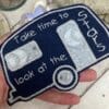 Caravan Sign embroidered retro style gift, retirement gift - Image 5