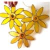 Sunflower Stained Glass Suncatcher Spray Flower Yellow Floral Handmade - Image 2