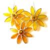Sunflower Stained Glass Suncatcher Spray Flower Yellow Floral Handmade - Image 4