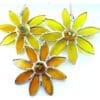 Sunflower Stained Glass Suncatcher Spray Flower Yellow Floral Handmade - Image 3