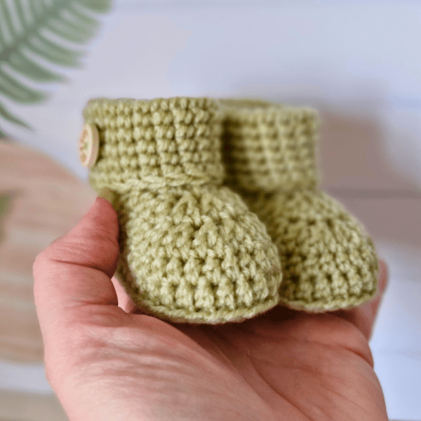 Handmade 'Born In 2025' Crochet Baby Booties - Image 8