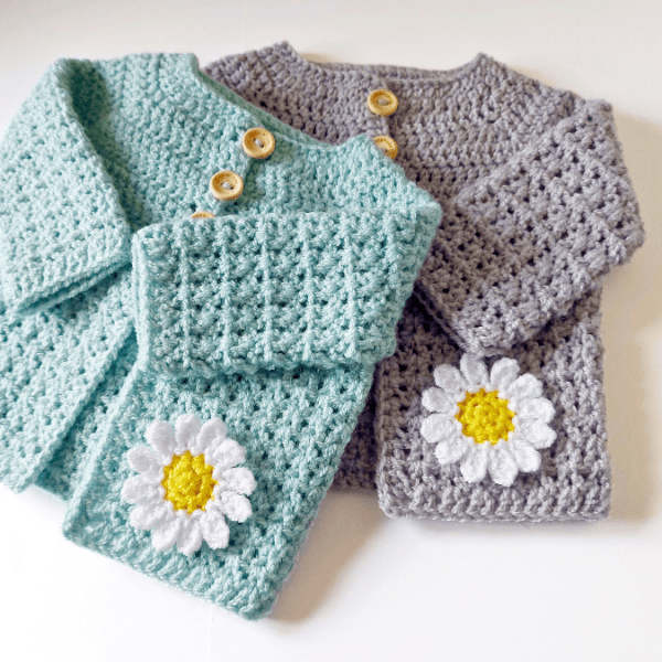 Handmade Crochet Baby Cardigan For Newborns Up To Toddlers - Image 4