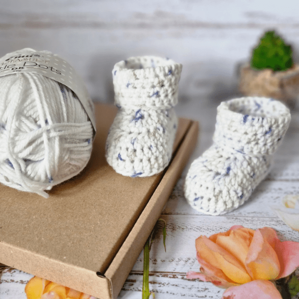 Newborn Baby Booties Crochet Kit - Image 4