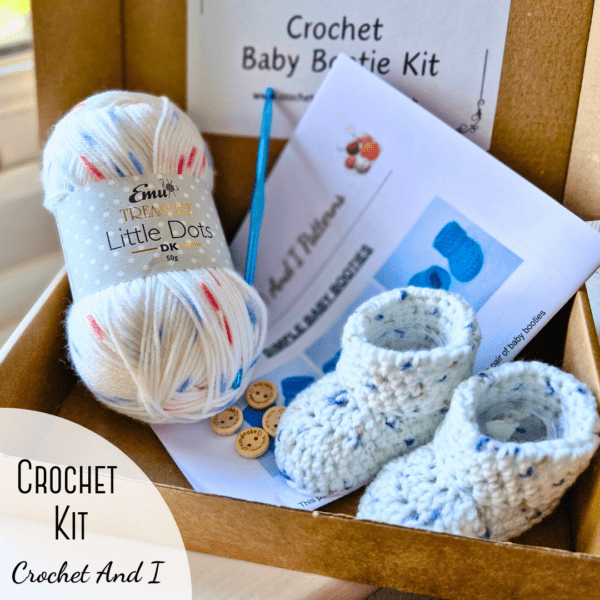 newborn baby booties crochet kit