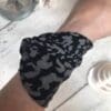 Tattoo cover up wide cuff black and grey bracelet - Image 3