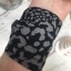 Tattoo cover up wide cuff black and grey bracelet - Image 2