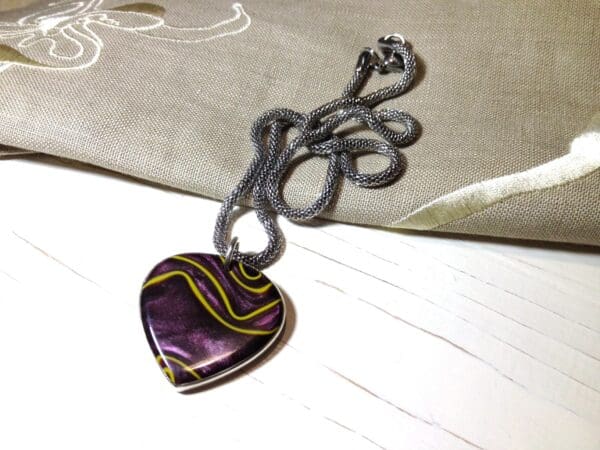 Purple Teardrop Shaped Pendant. - Image 4