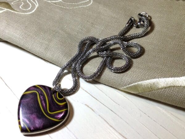 Purple Teardrop Shaped Pendant. - Image 2