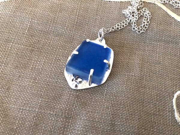 Blue Pendant Seaglass Style Surface Texture - Image 3