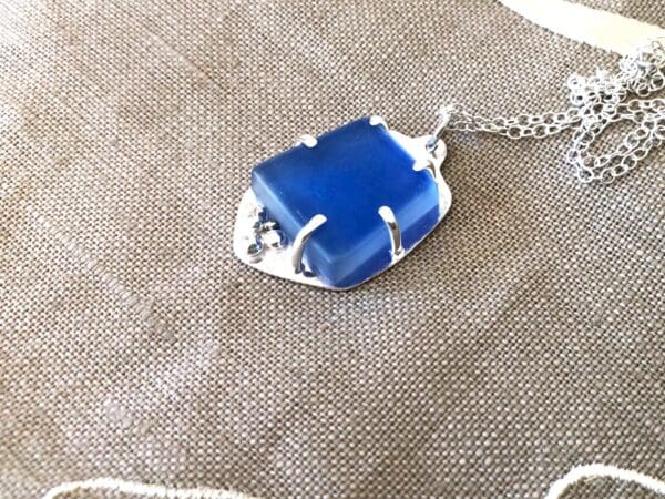 Blue Pendant Seaglass Style Surface Texture - Image 2